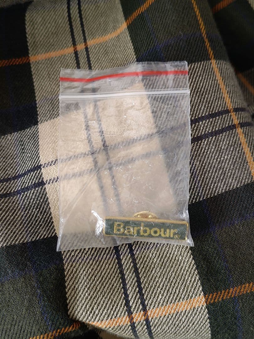 Barbour BORDER ボーダー SL 38 美品　ピンバッジ付き