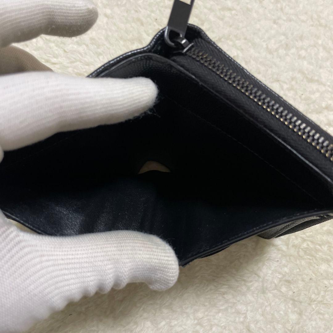 くんくん様 　サンローラン　折り財布　キャビアスキン　極美品‼️