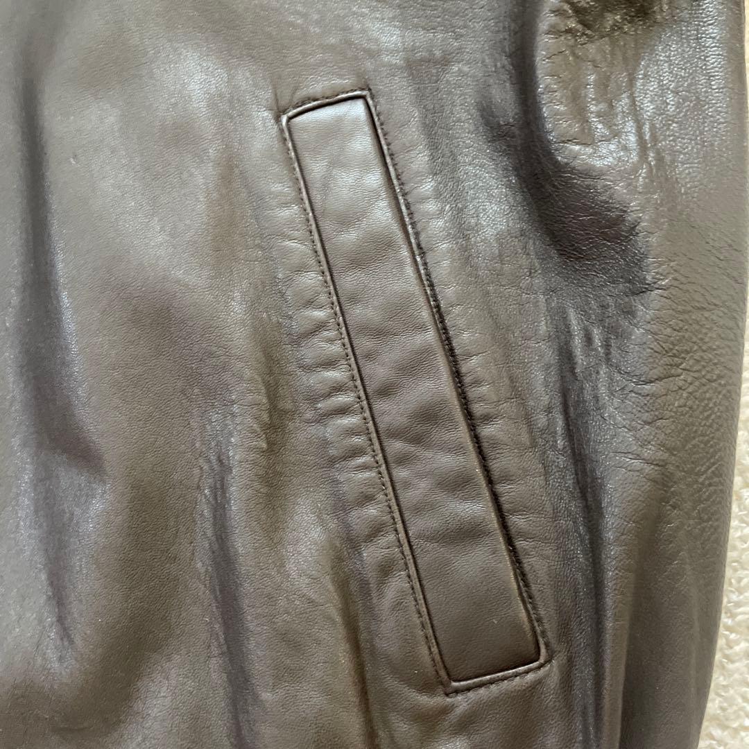 90s Jos. A. Bank ダークブラウン レザー ジャケット M