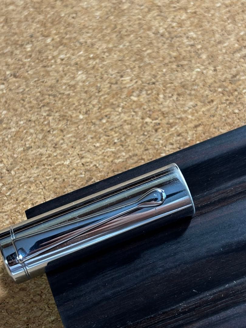 最終セール！クラフトエー　万年筆　F字　ブビンガ瘤　紅白