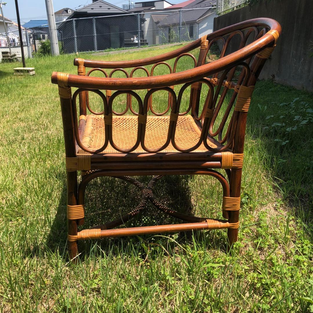 こ*ぶ様 【古家具】maruni Hiroshima 藤椅子　送料込み匿名配送