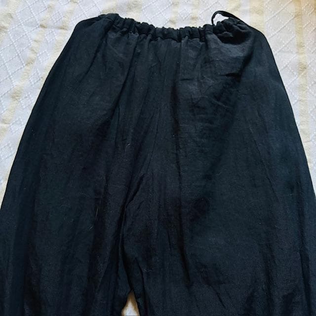 値下！極レア極美品！nolumさん　ドロワーズ　黒　リネンパンツ　ギャザーパンツ