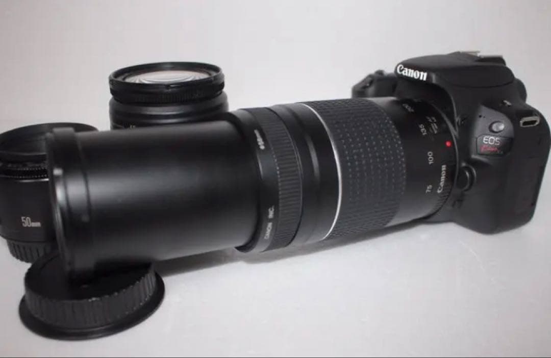 一眼レフカメラcanon kiss x9 標準&望遠&単焦点トリプルレンズセット