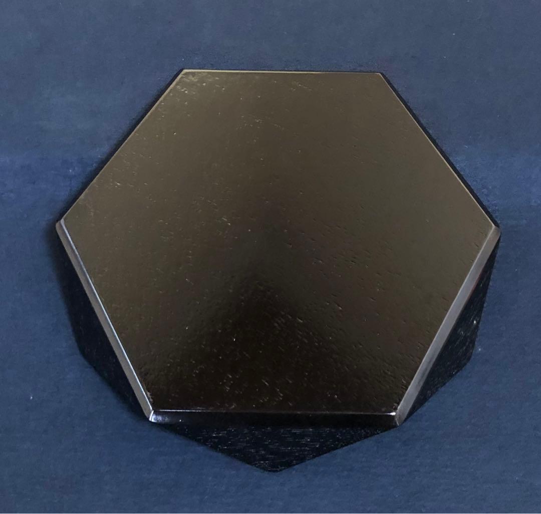 割引❗️《R》黒塗内金箔 亀甲盆 塗師 川瀬表完作 共箱 251003あ6