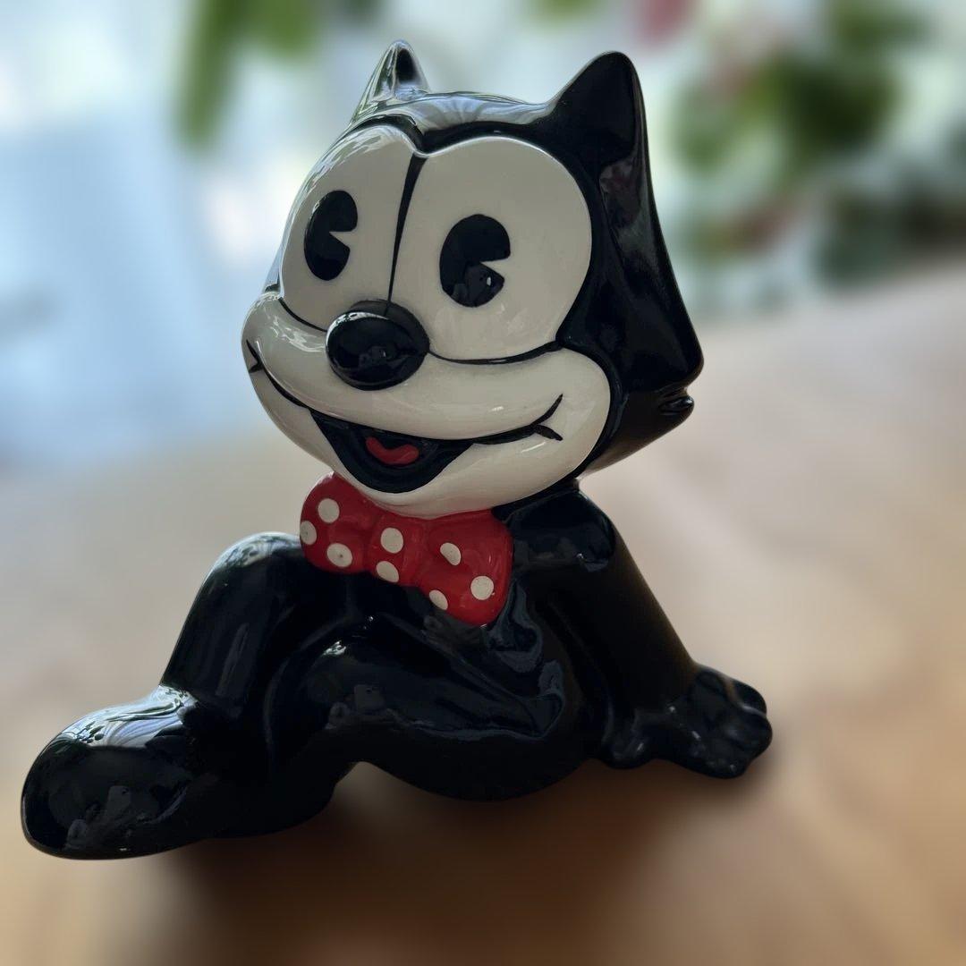 週末値下げFelix the cat フィリックス　陶器　貯金箱　レトロ1987