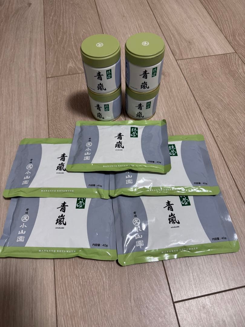 丸久小山園 抹茶 青嵐40g x5袋+4缶セット