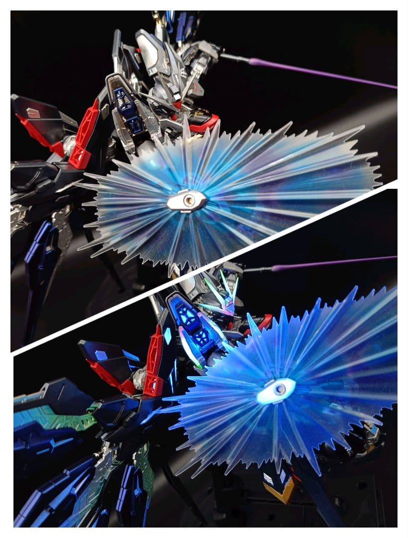 MGEX　ストライクフリーダムガンダム　ガンプラ　全塗装完成品　ブラックゴースト