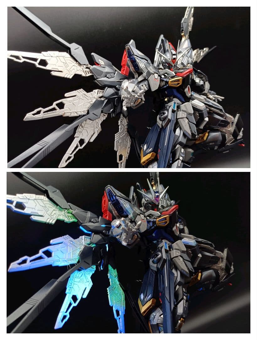 MGEX　ストライクフリーダムガンダム　ガンプラ　全塗装完成品　ブラックゴースト