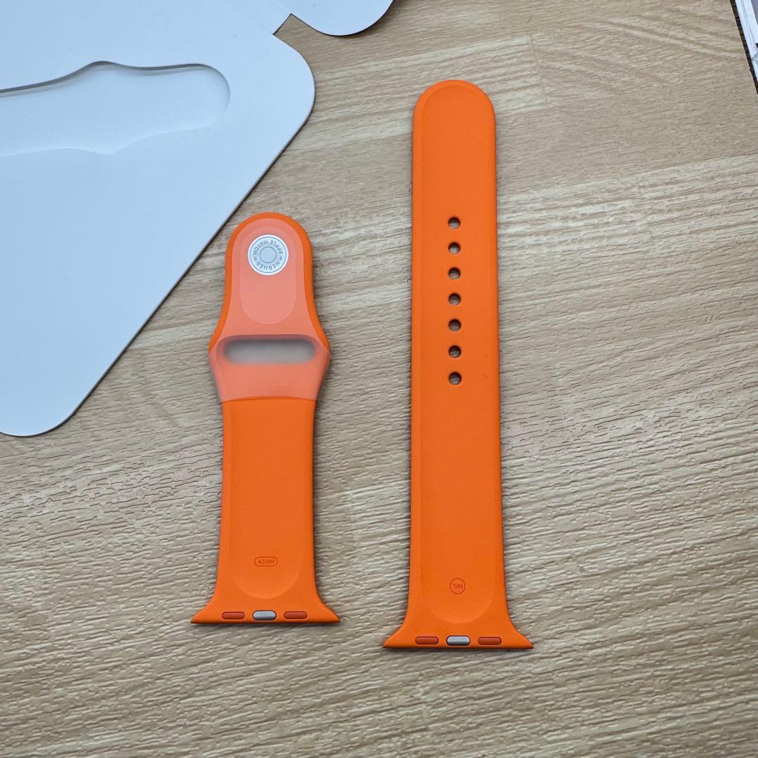 2220 Apple Watch エルメス　オレンジ　ラバー　スポーツバンド