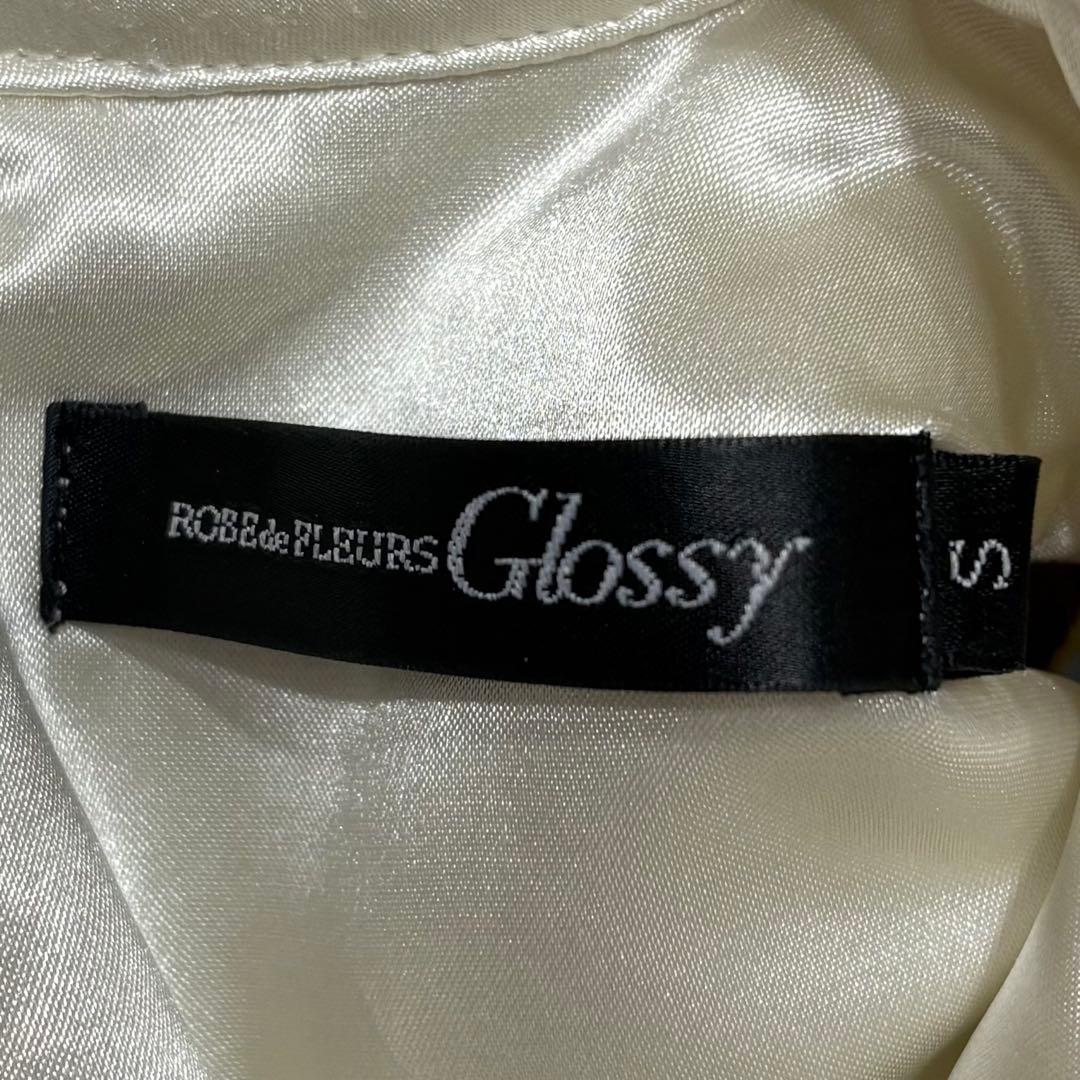 ROBE de FLEURS Glossy タイトドレス アイボリー