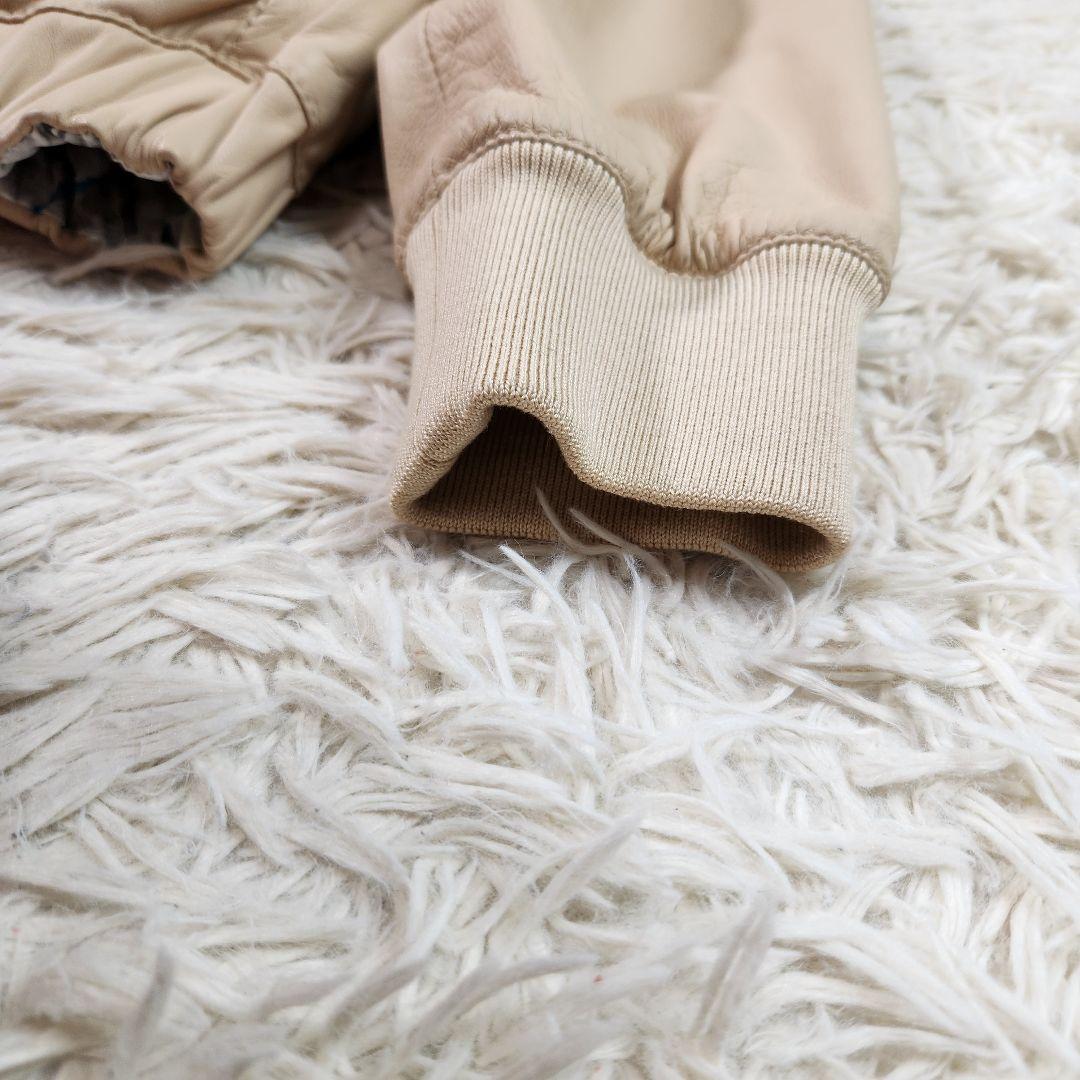 希少 4way エトロ ラムレザージャケット リバーシブル ベージュ・花柄 L