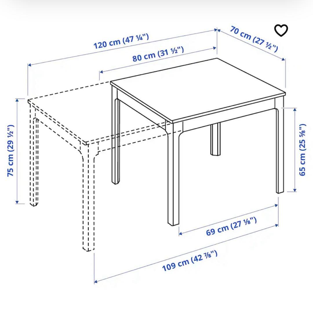 【専用】IKEA EKEDALEN エーケダーレン 伸縮式 ダイニングテーブル