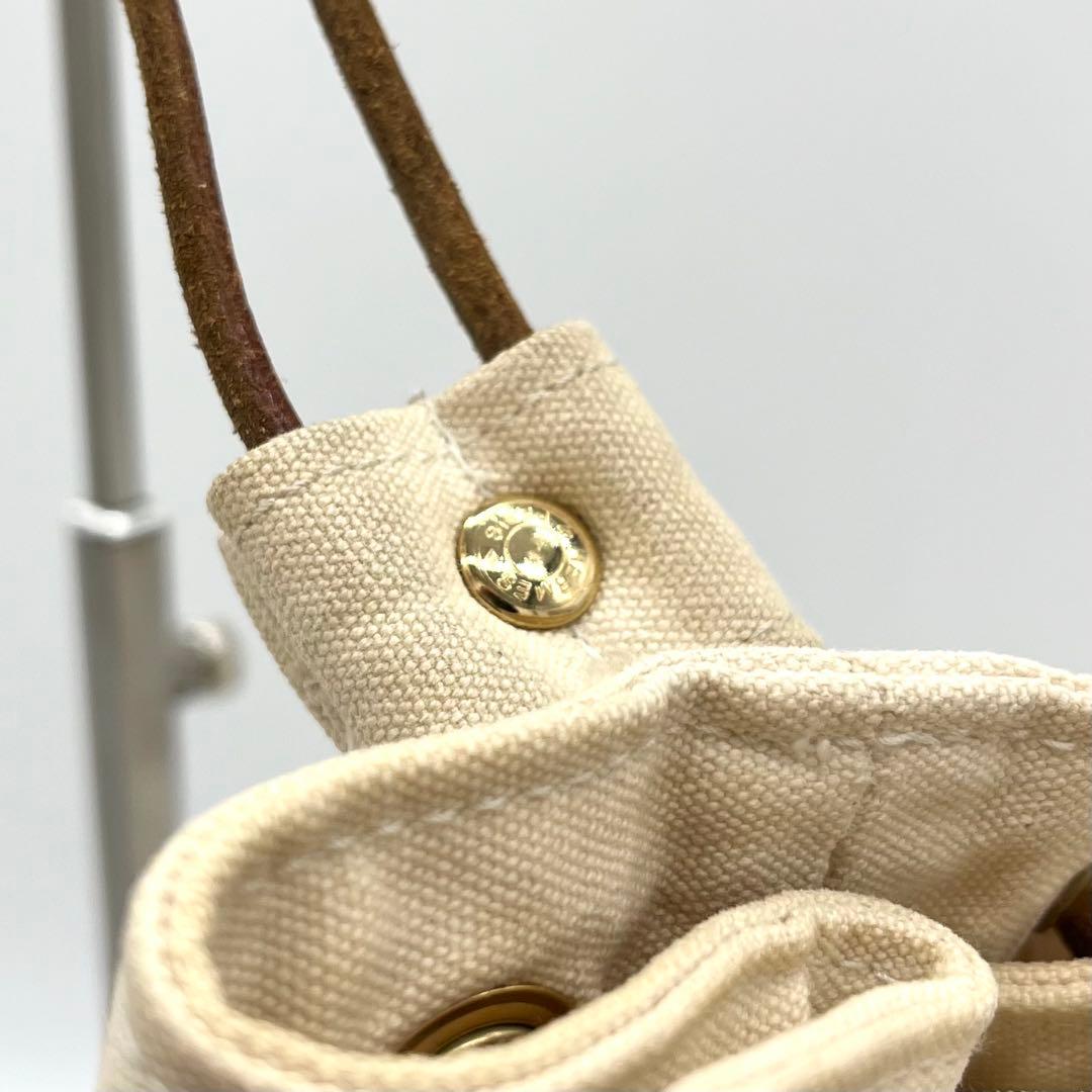 HERMESエルメス ポロションミミルGM巾着ショルダーバッグ アイボリー 希少