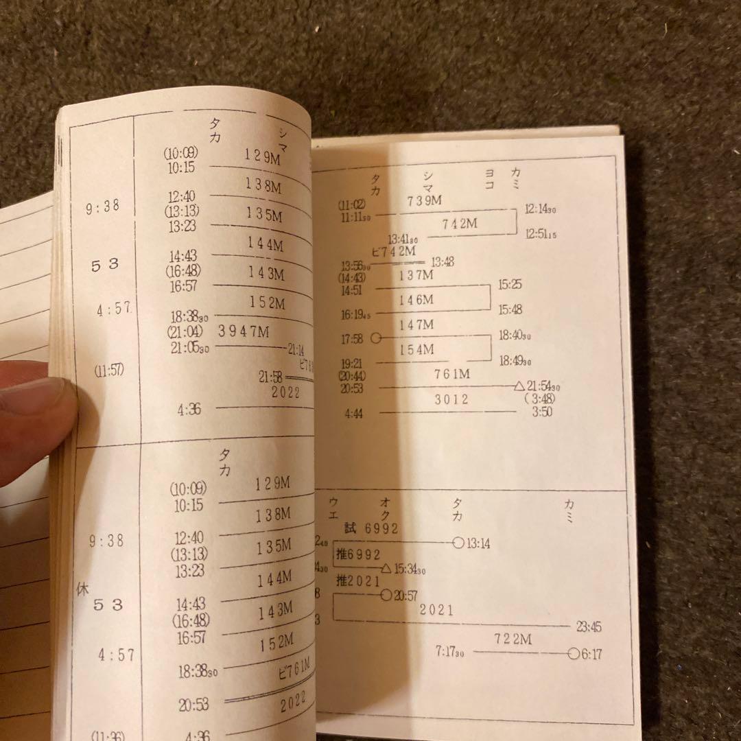 鉄道　乗務員行路表　高崎電車区