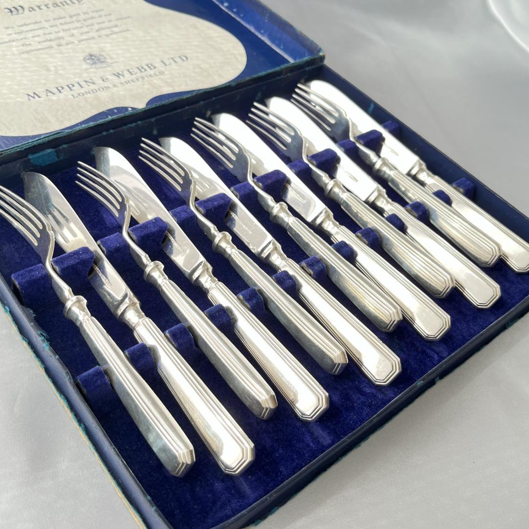 【Mappin & Webb】 アールデコ カトラリーセット 12本組 マッピン