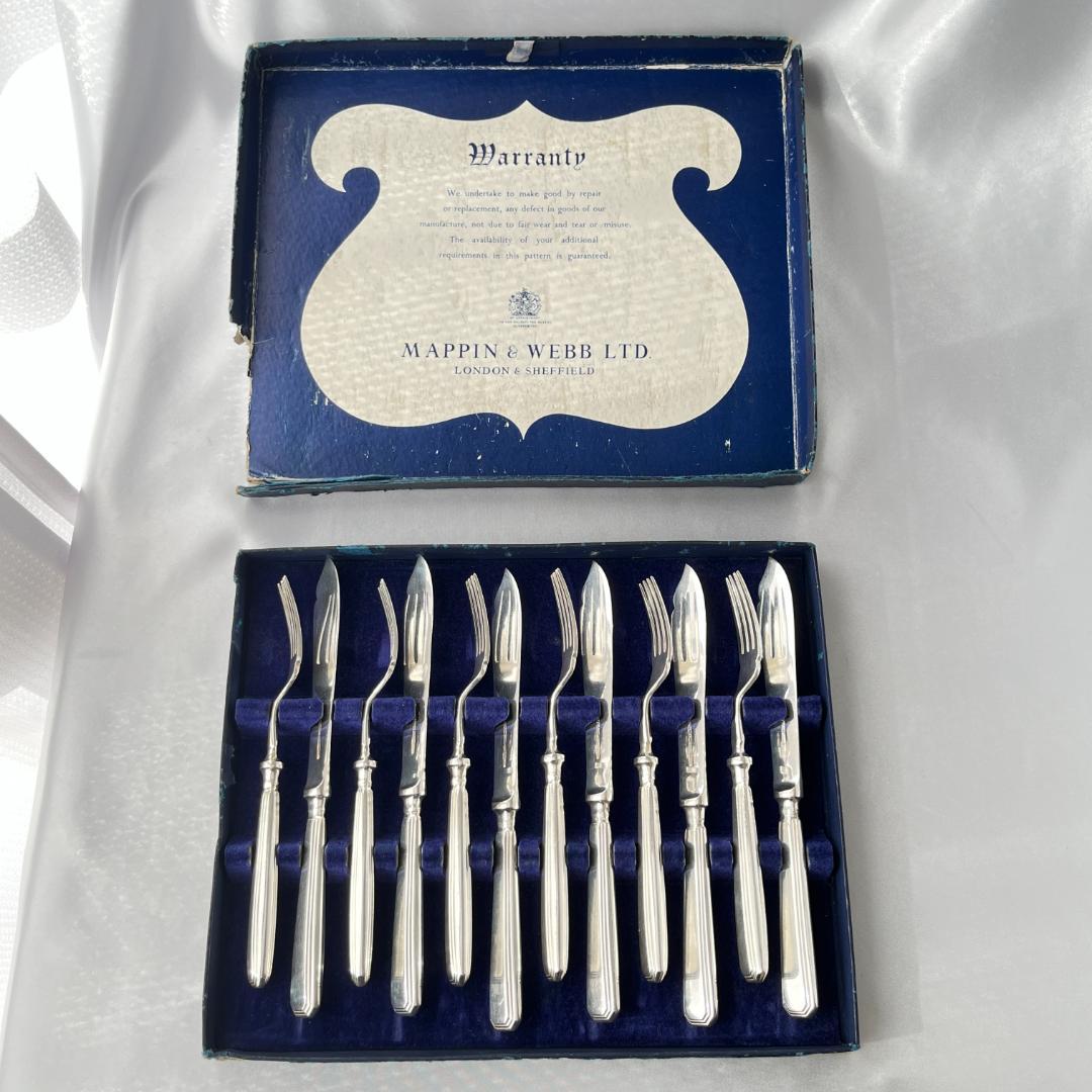 【Mappin & Webb】 アールデコ カトラリーセット 12本組 マッピン