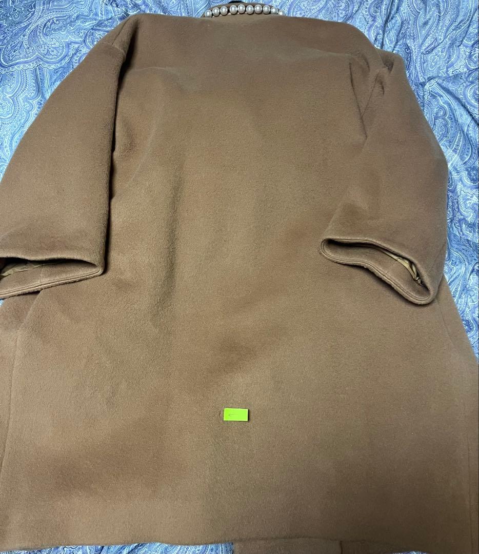 新品タグ付YOKO CHANバックパールコートYCC-625-242キャメル38