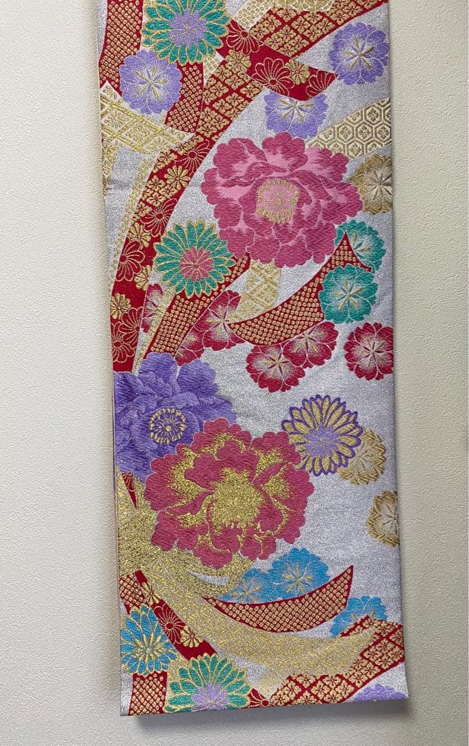 ★今週中価格★【卒業式/土屋太鳳着用】正絹振袖フルセット　深緑花柄ジョイフル恵利