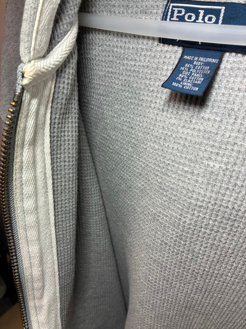 裏地サーマル仕様 ラルフローレン ジップアップパーカー L ヘビーウェイト