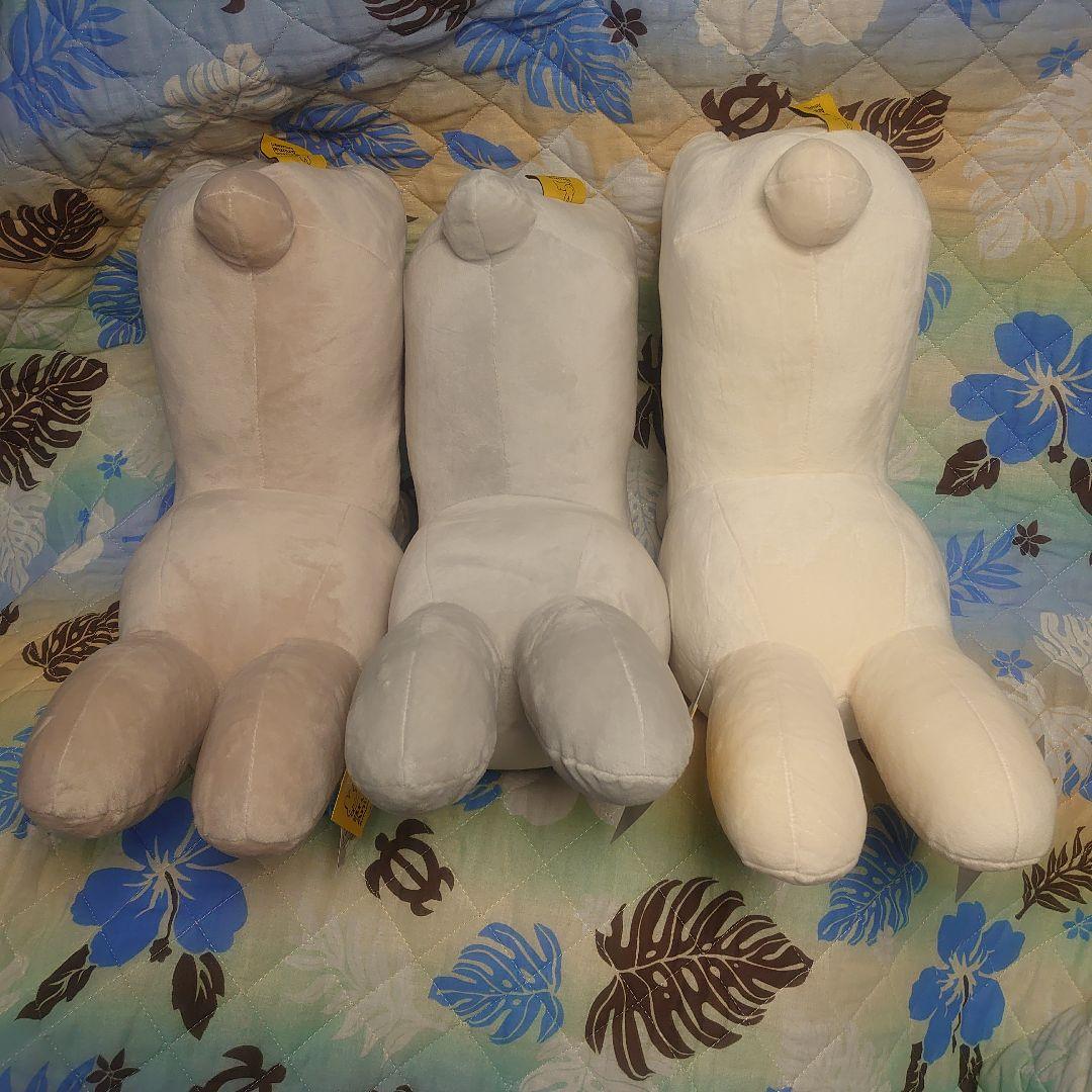 ブルーナアニマル 特大サイズぬいぐるみうさぎ 2 アイボリーグレーブラウン ②