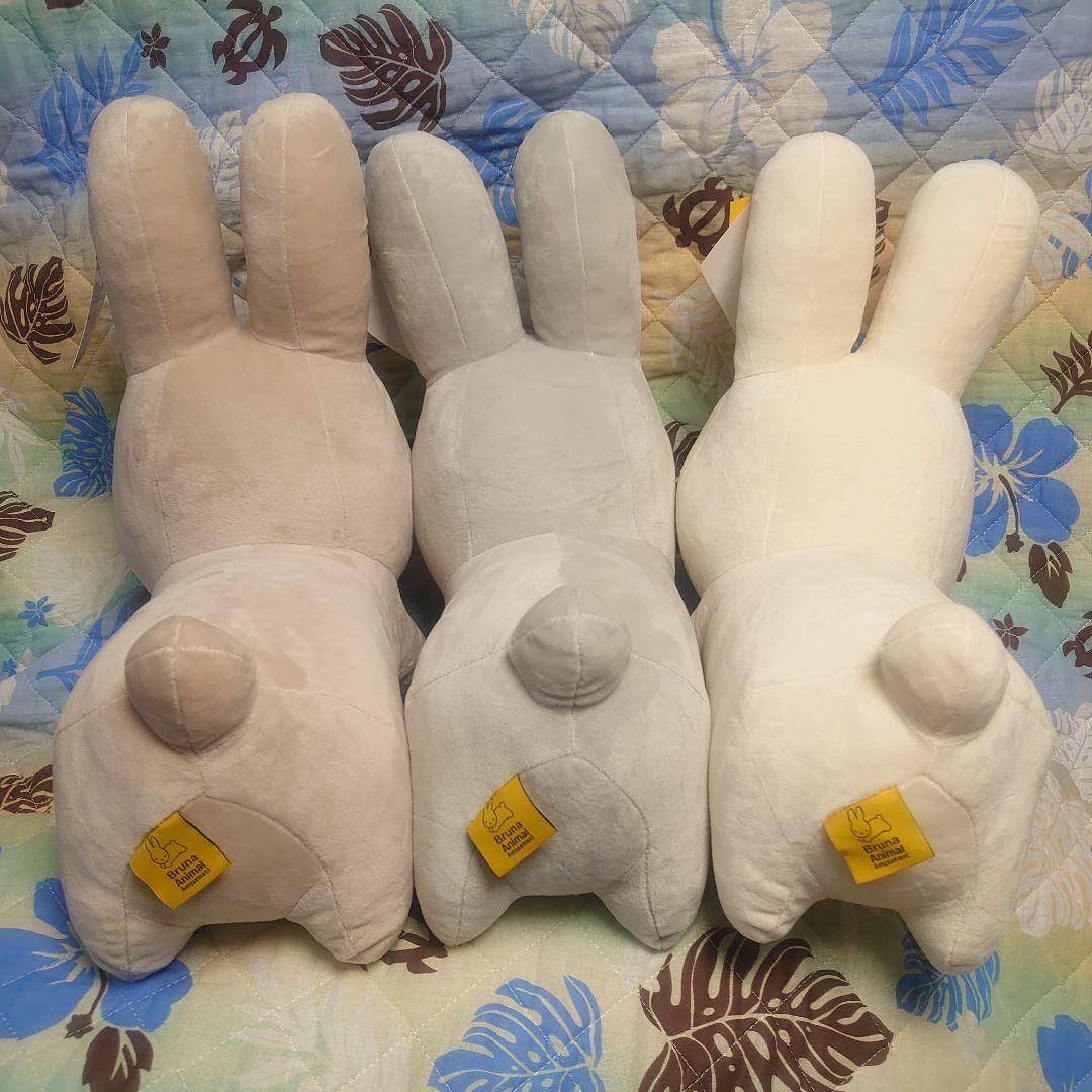 ブルーナアニマル 特大サイズぬいぐるみうさぎ 2 アイボリーグレーブラウン ②