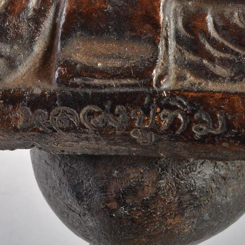 中国　唐木紫壇製　仏像雕　装飾品　置物　M　R7107E