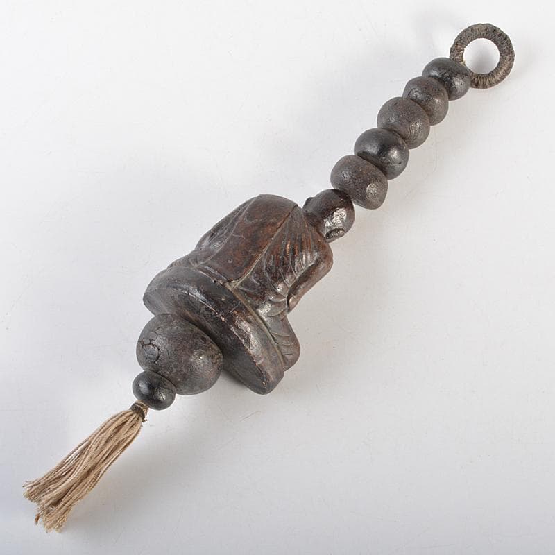 中国　唐木紫壇製　仏像雕　装飾品　置物　M　R7107E