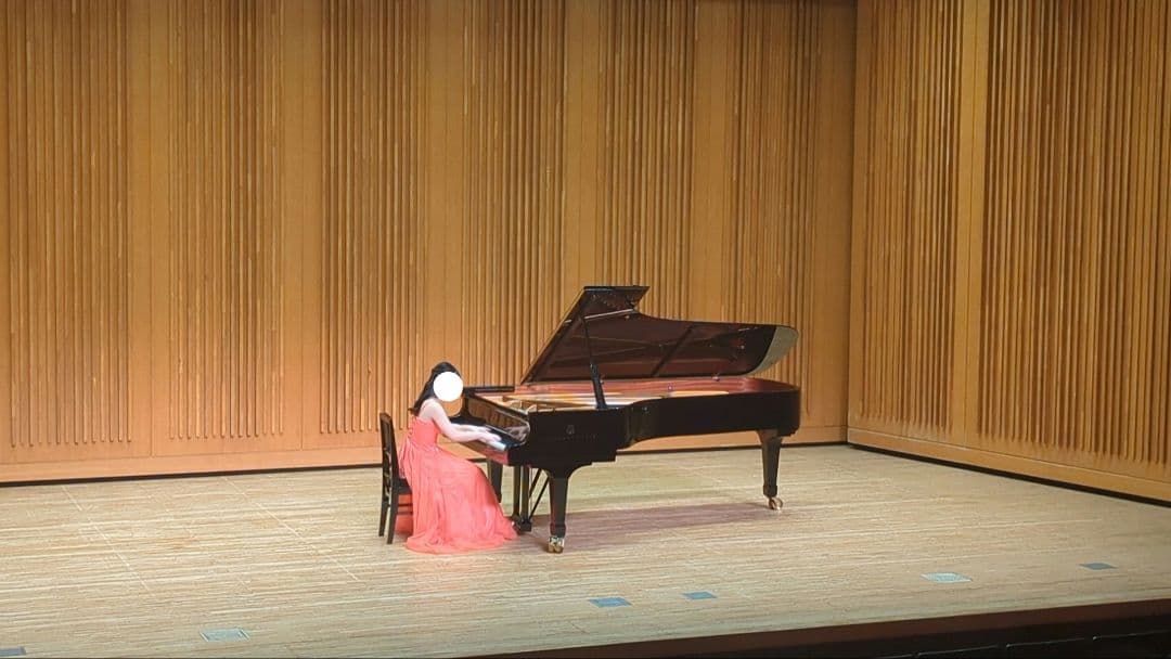 ドレスルームアミ コーラルピンク ロングドレス 演奏会 カラードレス