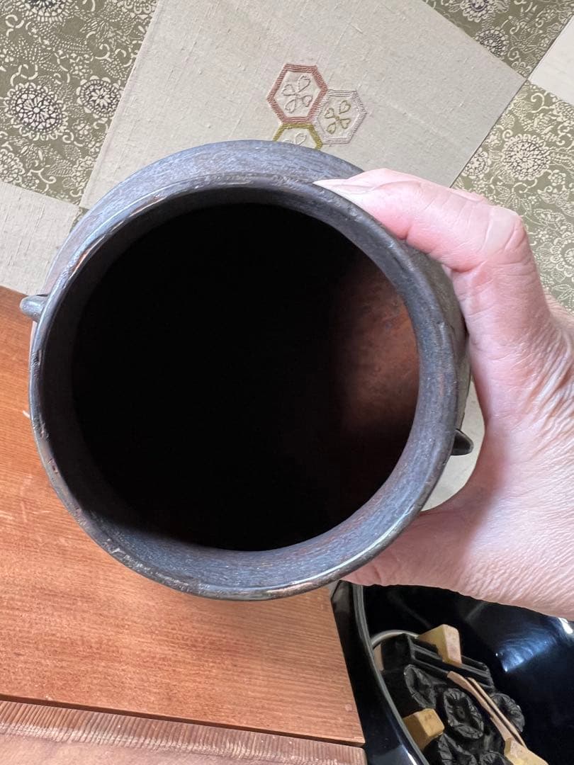 鶴首釜　釜師　藤兵衛　風炉型電熱器セット　茶道具　茶釜