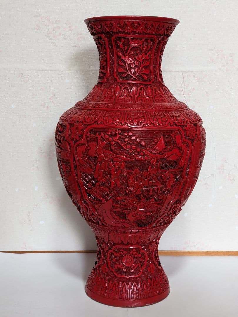 ♦中国美術伝統工芸品 楼閣図 瓶 置物 飾り ディスプレイ 骨董品