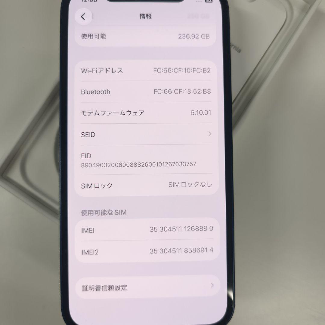 Apple iPhone 12 ブルー