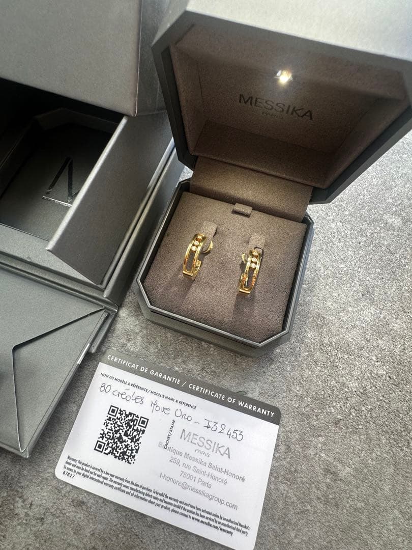 ご希望価格お申し付けくださいMESSIKA イエローゴールド ダイヤモンドピアス