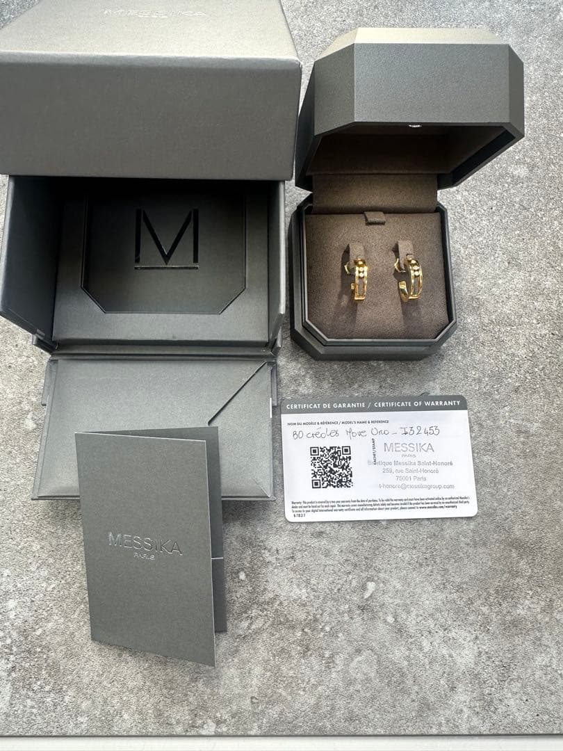 ご希望価格お申し付けくださいMESSIKA イエローゴールド ダイヤモンドピアス