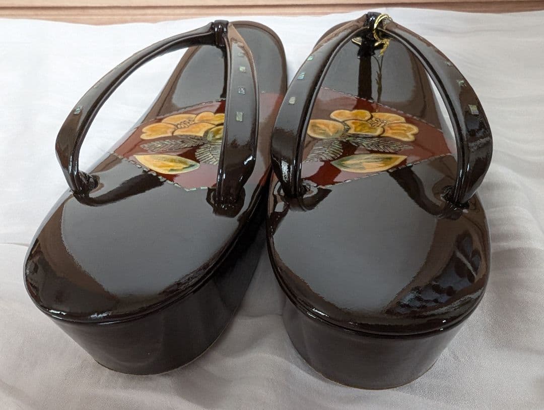 美品♪キンワシ印 和装 草履 バッグ セット 螺鈿細工 振袖 成人式