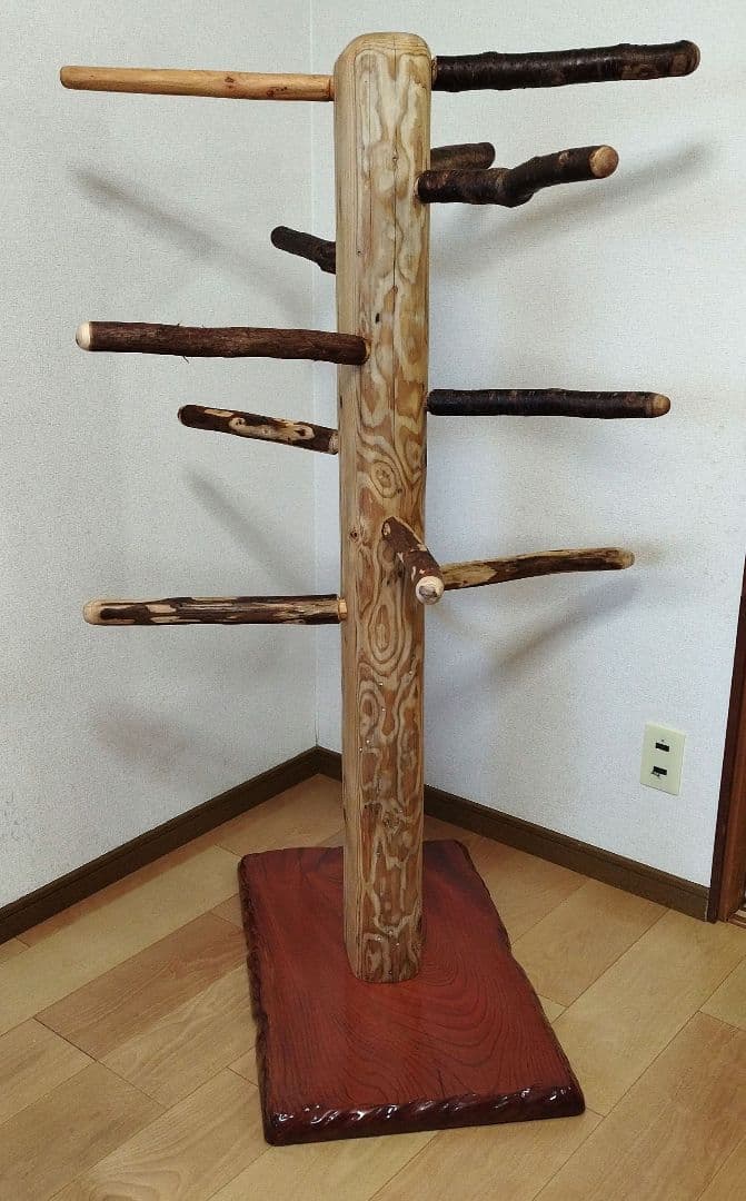 【大型鳥用】どっしり♬螺旋状オウムスタンド