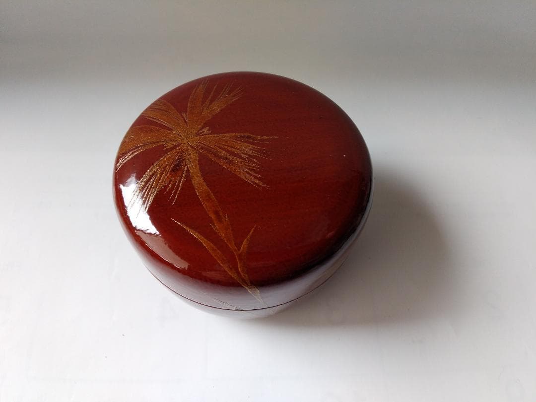 茶道具 茶器 輪島塗 撫子蒔絵 平棗 榎木盛 漆器 漆芸 共箱 共布 栞 新品