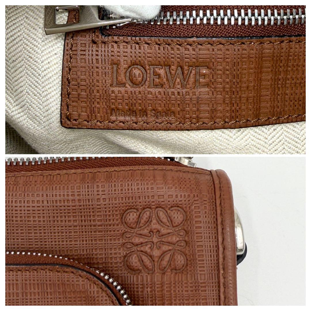 【専用】ロエベ ブリーフケース ニュートレド アナグラム レザー 現行 ブラウン