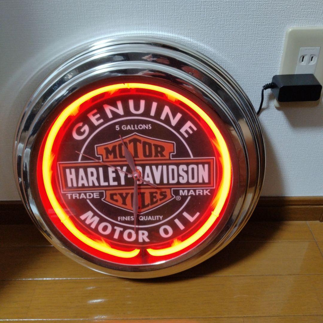 ハーレーダビッドソンHarley-davidson 時計 ネオンクロック