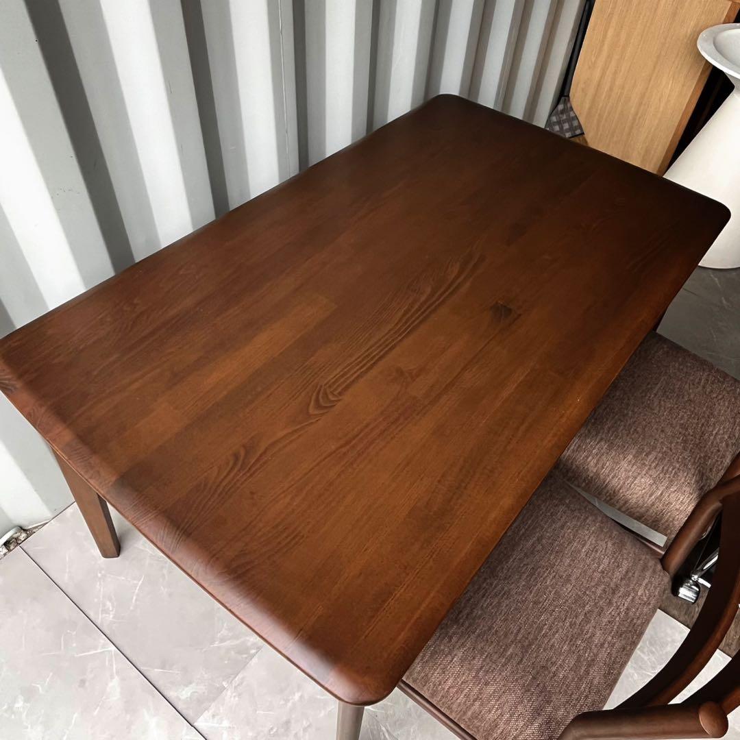 取付無料！ニトリ nコレクション 天然木北欧風おしゃれブラウンダイニングセット✨