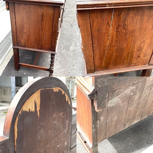 イギリスアンティーク　ミラーバックサイドボード　キャビネット　リビングボード