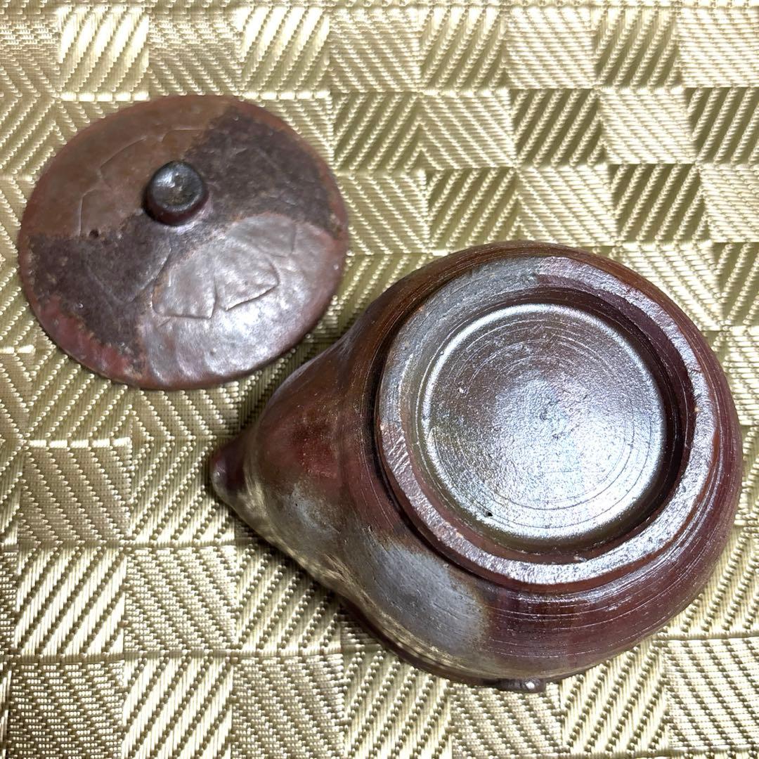 備前焼　宝瓶　急須　焼物　花