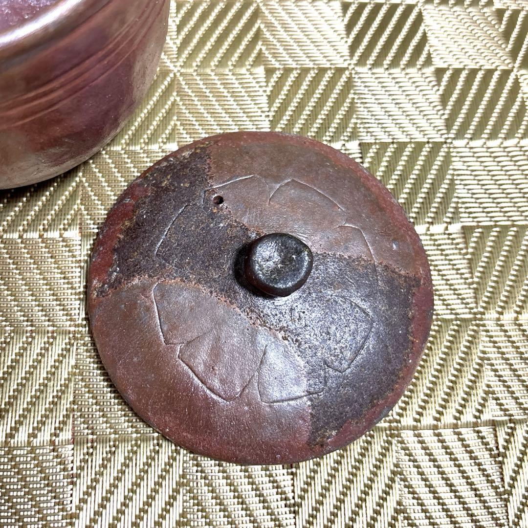 備前焼　宝瓶　急須　焼物　花