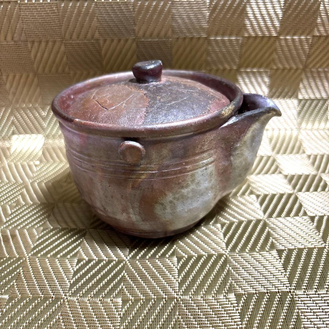 備前焼　宝瓶　急須　焼物　花