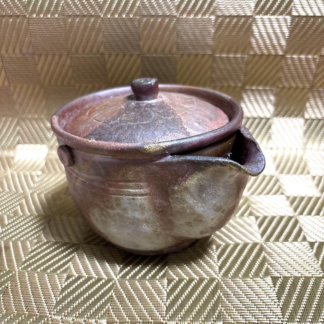 備前焼　宝瓶　急須　焼物　花