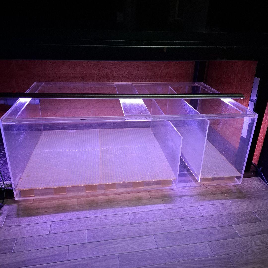 茨城　ろ過層　アクリル水槽　1000×600×350