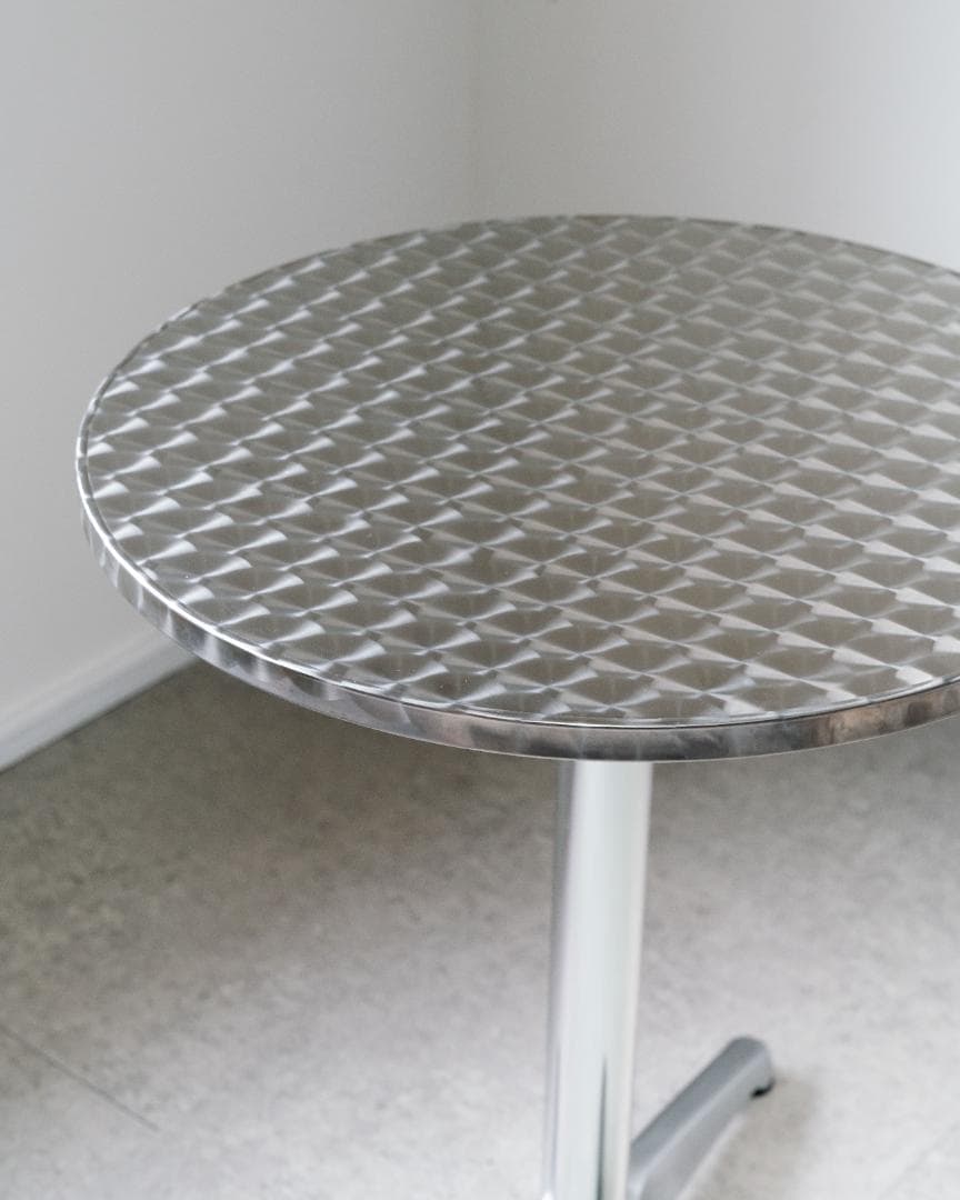 90s ヴィンテージ メタリック ラウンドテーブル ダイナー仕様 レトロモダン