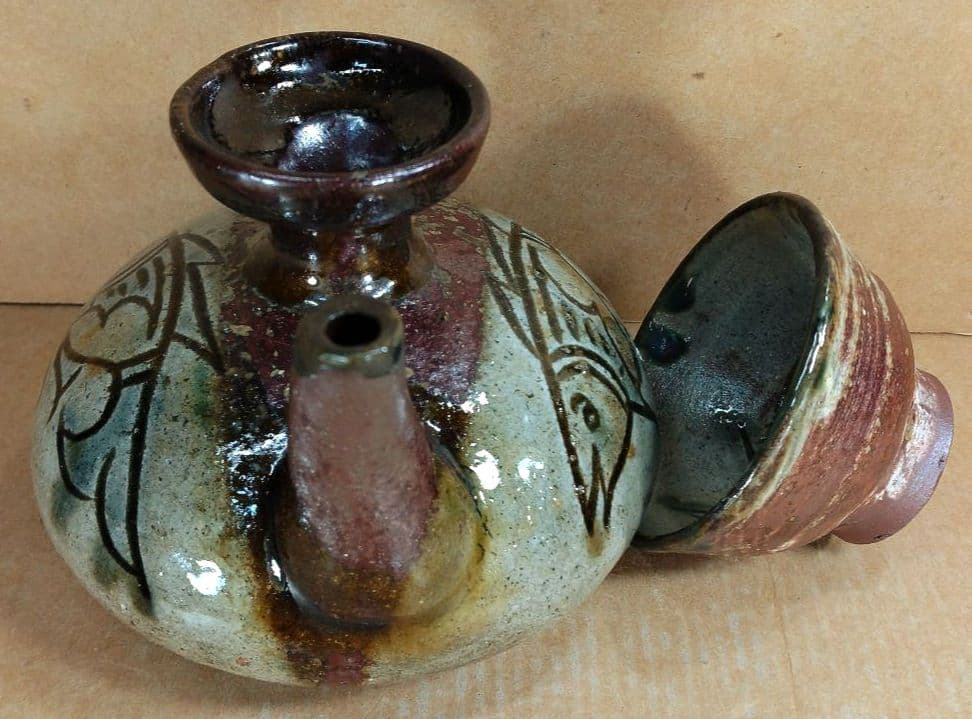 【本物保証】金城次郎 壷屋焼 酒器(カラカラ,ぐい呑) 共箱 栞 人間国宝 美品