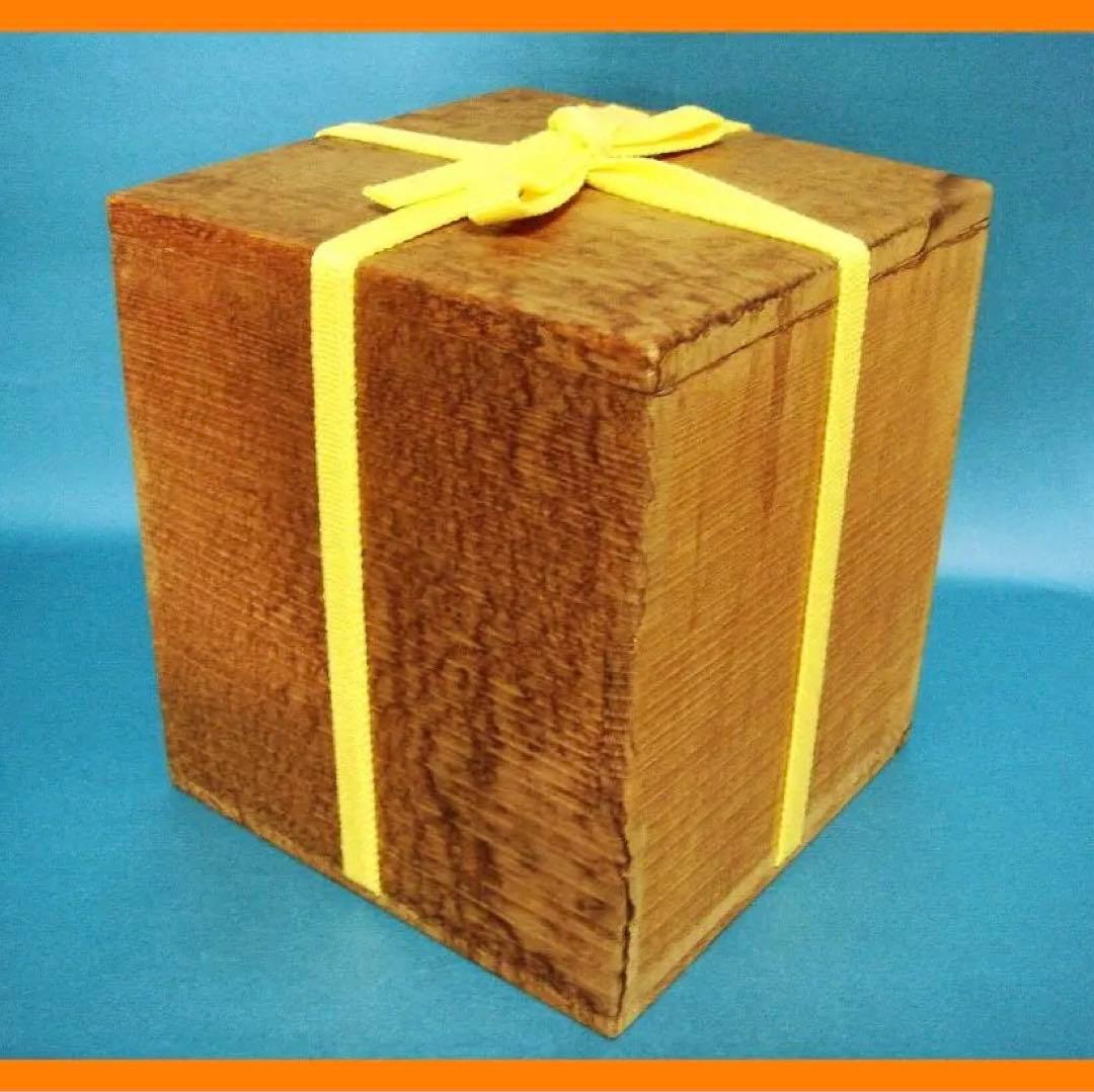 270『古い空箱（四方桟 紐付き）』黄　/骨董品 古美術 アンティーク 古玩