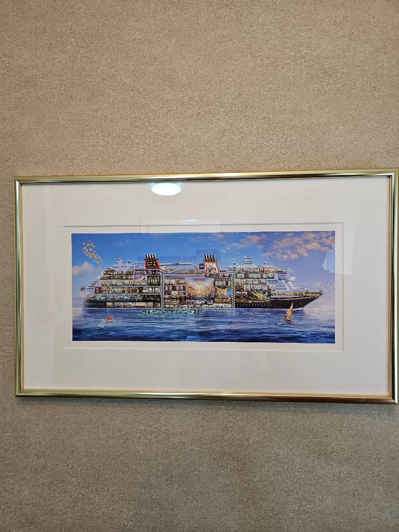 ディズニークルーズ船　Wish号の絵