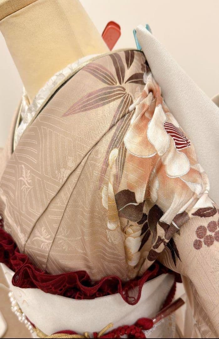 くすみ系　振袖振袖フルセット　牡丹